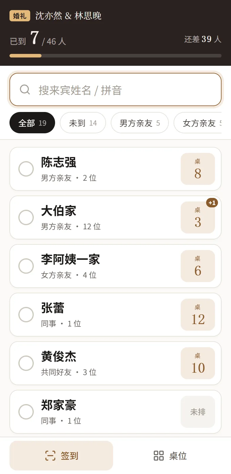 签到台